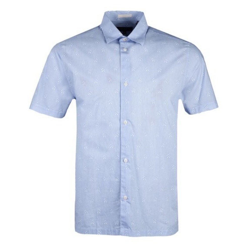 Ted Baker Mens Blue Alroy SS Balloon Dog Print Shirt Size 5 Yacht Club Preppy